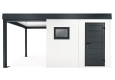 GARDEON® Gartenhaus mit Hörmann-Tür, Fenster und überdachtem Bereich